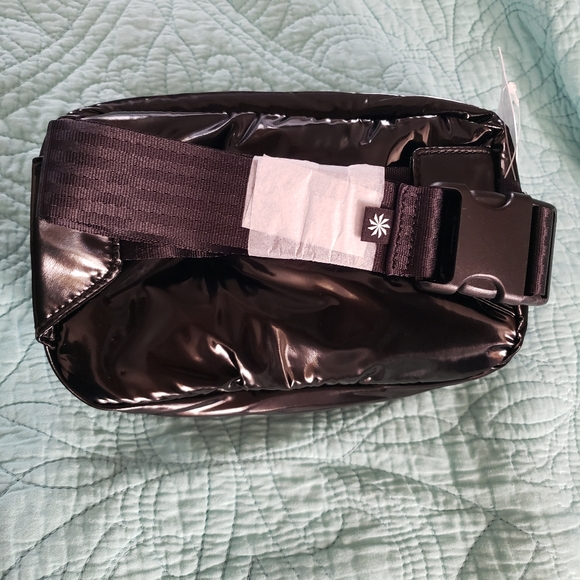 Athleta Shiny Black Crossbody Bag - Picture 4 of 9